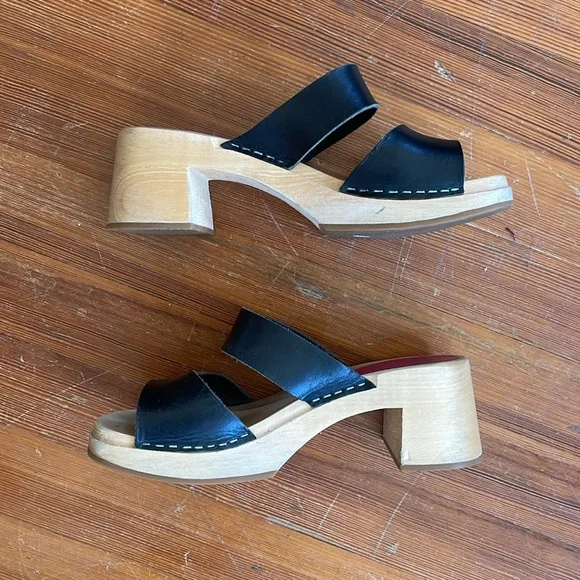 Swedish Hasbeens Maria Slide Clogs - Picture 5 of 7